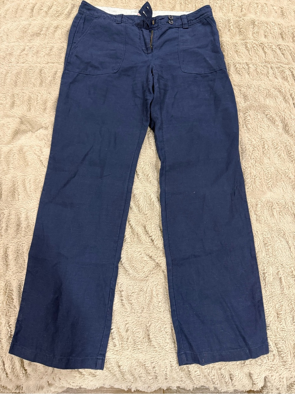 Vineyard Vines Navy Wide-Leg Chinos